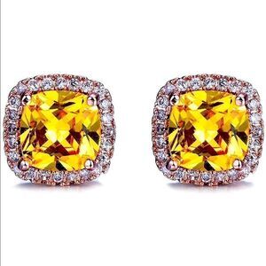 New Rose Gold Diamond Stud Earrings